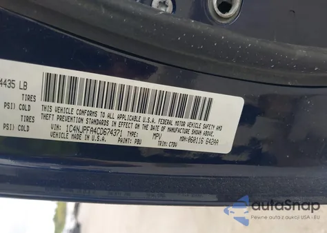 2012 Jeep Patriot Latitude from USA, damaged, VIN 1C4NJPFA4CD674371